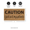 28" x 16" Nature Coir Mat, Caution I just wet my plants - 3 of 4