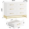6 Drawer Dresser for Bedroom,TV Stand Dresser, Chest of Drawer Dressers Organizer for Living Room and Hallway Entryway - 3 of 4