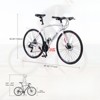 VisioGear Bicycles, 700c Road Bike 24 Speed, City Commuter Bicycle for Men Women, White, 67.32"*14.56"*39.37" - 2 of 4