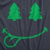 Mens Christmas Tree Eyes Smile T Shirt Funny Xmas Lovers Smiling Face Tee For Guys - Crazy Dog Men's T Shirt - 2 of 4