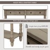 Solid Wooden Console Sofa Table, With 2 Drawers, Bottom Storage Shelves, Console Table, Easy Assembly, Farmhouse Console Sofa Table For Hallway - 4 of 4