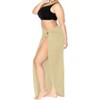 LA LEELA Women's Beachwear Swimsuit Summer Vacation Holiday Bikini Cover Up Spaghetti Strap Backless Swimwear - 4 of 4
