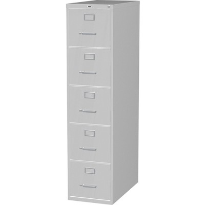 Lorell Vertical File 5-Drawer Ltr 15"x26-1/2"x61-3/8" Lt Gray 48499