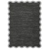 Scalloped Edge Area Rugs for Living Room Bedroom Modern Washable Rug Soft Non Slip Low Pile Accent Carpet - 4 of 4