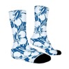 Blue Tropical Floral Women Printed Crew Socks Funny Funky Socks Soft Polyester Novelty Gifts for Artists Men - 3 of 4