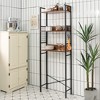 Costway 3-Tier Over-The-Toilet Storage Rack Bathroom Organizer Space Saver Rustic Brown - 2 of 4