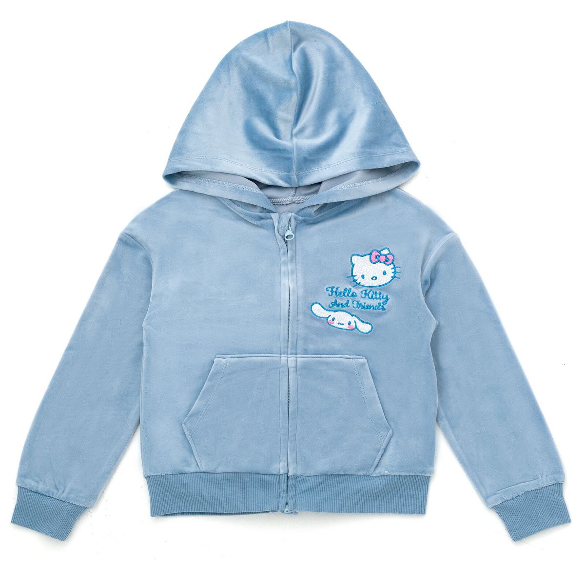 Hello Kitty Girls Velour Zip Up Hoodie and Jogger Pants Outfit Set Toddler - thumbnail 9