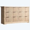 CuisinSmart Fluted Dresser with 6 Drawers, Modern Dresser with Wood Top, Clothes Storage for  Bedroom Living Room - 3 of 4