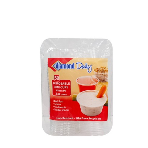 Condiment Cups container with Lids- 8 pk. 1 oz.Salad Dressing