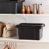 7gal Small Latching Storage Tote Black - Brightroom™: Stackable Utility Storage Bin with Lid & Handles - 2 of 4