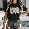 Floral Mama Checkered T-Shirt, White, Natural and Black Retro Tee for Stylish Mothers| OrnamentallyYou - 4 of 4