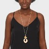 Stackable Geometric Beaded Corded Necklace - Universal Thread™ Gold: Lobster Claw Clasp, 3 Inch Extender - 2 of 4
