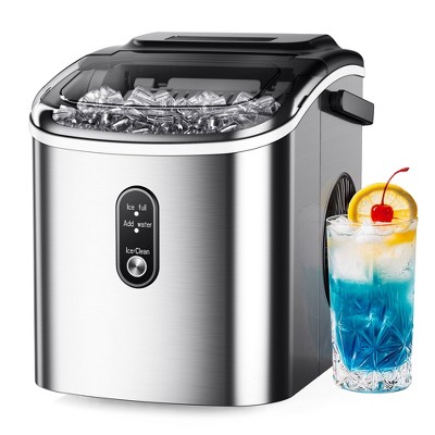 Simzlife Countertop Ice Maker, 26 Lbs/Day, 9 Bullet-shaped Ice in 6 Mins, Auto-Cleaning, Portable Ice Machine with 13 Lbs Storage Capacity