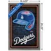 Trends International MLB Los Angeles Dodgers - Neon Helmet 23 Framed Wall Poster Prints - 3 of 4