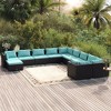 vidaXL Garden Lounge Set Black, Water Blue - 2 of 4