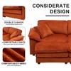 PAGED Corduroy Sofa Comfy Deep Seat Couch with 2 Back Pillows, 2 Toss Pillows and 2 Ottoman for Living Room, Home Office - 2 of 4