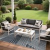 Modern Geometric Area Rug Washable Rug with Non Slip Rubber Backing Soft Non Shedding Carpet, Indoor Low Pile Thin Foldable Mat - 3 of 4