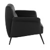 LumiSource Petal Accent Chair Black Metal/Black PU - 2 of 4