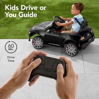 Black 12V Electric Ride-On Ford Mustang Car for Kids