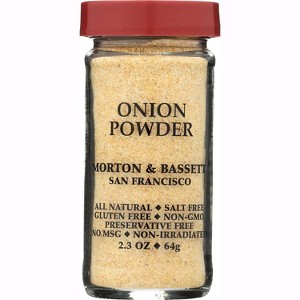 Morton & Bassett Onion Powder, Gluten Free, Kosher, 2.3 Ounces (Pack of 3) - 1 of 2