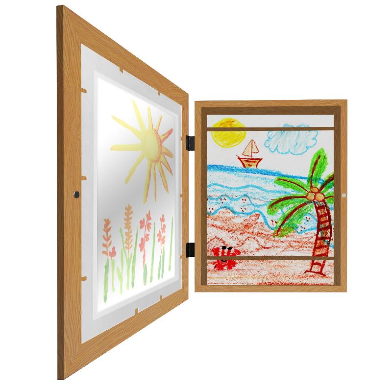 Americanflat Kids Art Frame with tempered shatter-resistant glass - Front opening Wall Display for Artworks - Available in a variety of Colors, 3 of 6
