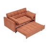 54.3" Fabric 2-Seater Sofa Bed with 2 Pillows & High-Density Sponge Cushioning - 4 of 4