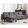 104.5'' 5-Seat Chenille Modular Sectional Sofa with Storage Ottoman, L-Shaped Sectional Sofas with Reversible Chaise, Riveted Design, Easy Assembly - 4 of 4