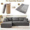 Cloud Couch with L Shaped Chaise Sectional Couch Corduroy Boneless Modular Modern Sofa No Assembly Required for Living Room Apartment and Small Space - 4 of 4