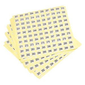 Unique Bargains Office Home Warehouse Self-Adhesive Number Stickers 15 Sheet - 1 of 4