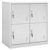 vidaXL Modern Locker Cabinet in Gray Steel with Locks and Ample Storage Space - Ideal for Schools and Offices - 2 of 4