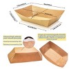 Aoibox 100 Pack Heavy-Duty Disposable Paper Food Trays for Fries, Nachos, Hot Dogs, Tacos, BBQ, Popcorn, Parties, Picnics, Weddings (Brown) - 3 of 4