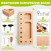 Etokfoks Montessori Wooden Screwdriver Board 1 Piece for Toddlers Ages 3 to 5 Fine Motor Sensory Preschool Travel Toy - 3 of 4