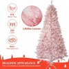 6.5 Ft Prelit Artificial Christmas Tree, Black Christmas Tree with 250 Warm White LED Lights & 818 Branches - 4 of 4
