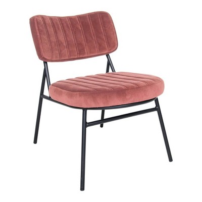 LeisureMod Marilane Velvet Accent Chair with Cushioned Upholstery for Living Rooms, Offices, and Lounges