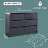 SinCiDo Modern 47" Wide Bedroom Dresser w/ 6 Drawers Dressers Hests of Drawers w/ Curved Profile Design,for Closet for Bedroom,Living Room - 2 of 4