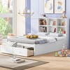 Full Size Platform Bed with Storage Headboard, Charging Station and 2 Drawers - 3 of 4