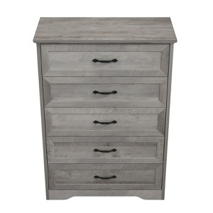 5/6 Drawer Dresser Farmhouse Storage Cabinet, Tall Chest of Drawers, Modern Wood Large Storage Closet Organizers for Living Room, Entryway, Hallway - 1 of 4