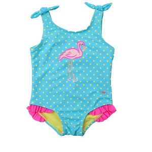 RuffleButts Baby/Toddler/Kid Girls UPF50+ Tie Shoulder One Piece - 1 of 4