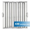 Garvee Commerical Hood Filters 19.5 Inch, 430 Stainless Steel 5 Grooves, Range Hood Filters for Restaurant Kitchen Exhaust Hoods, Pack of 6 - 2 of 4