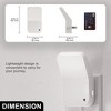 YANSUN 2-Pack 1W White Plug-In Night Lights, L-Shaped Wall Lamps with Warm 3000K Light, Three-Level Dimming, Easy US Installation - 3 of 4