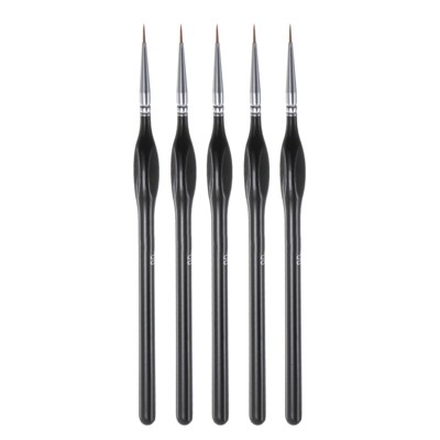 Unique Bargains Detail Nylon Hair Miniature Painting Brush 5 Pcs