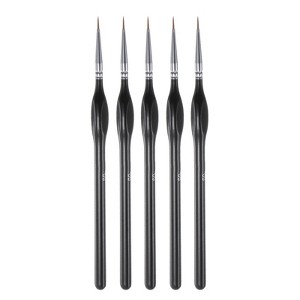 Unique Bargains Detail Nylon Hair Miniature Painting Brush 5 Pcs - 1 of 4