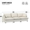 SKRAN 94*35" 3 Seater Chenille Cloud Couch,Wide Seat with Throw Pillows,Upholstered Indoor Furniture for Living Room,Bedroom,Apartment - 3 of 4