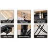NicBex 31.5 Inch Octagonal Coffee Table Simple Modern Dining Table with Wooden Tabletop and Metal Base for Living Room, Dining Room - 4 of 4