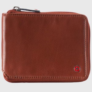 Alpine Swiss Logan Zipper Bifold Wallet For Men or Women RFID Safe Comes in a Gift Box - 1 of 4