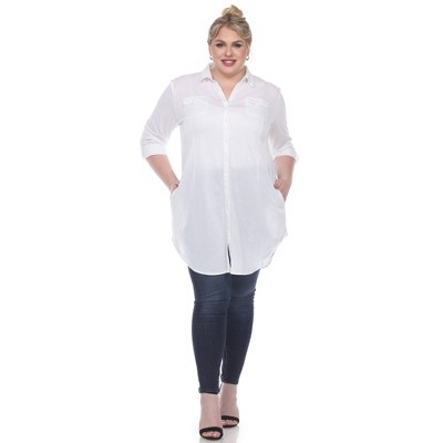 white mark plus size tunics