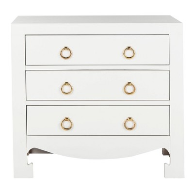 white and gold nightstand target