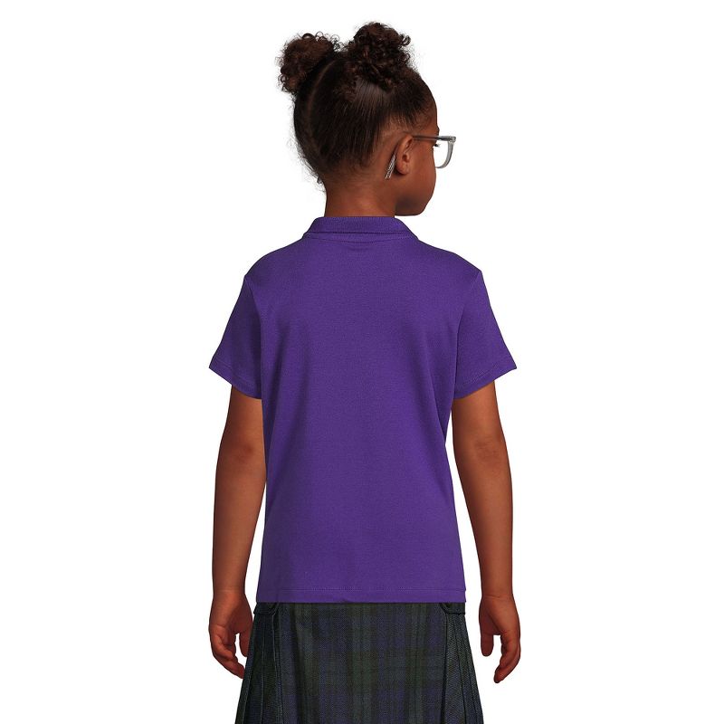 Lands' End School Uniform Kids Short Sleeve Feminine Fit Interlock Polo Shirt, 4 of 6