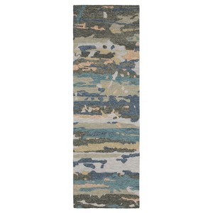 Oriental Weavers Kipton KIP01 Grey / Blue Indoor Area Rug - 2'6" x 8' - 1 of 4