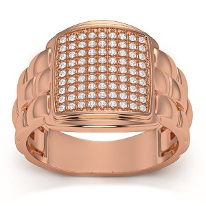 Pompeii3 1/4Ct Pave Diamond Men's Wide Ring Lab Created in White, Yellow, or Rose Gold - 1 of 2